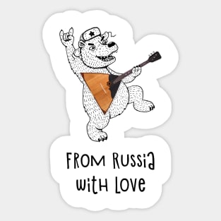 Russian Bear Sticker